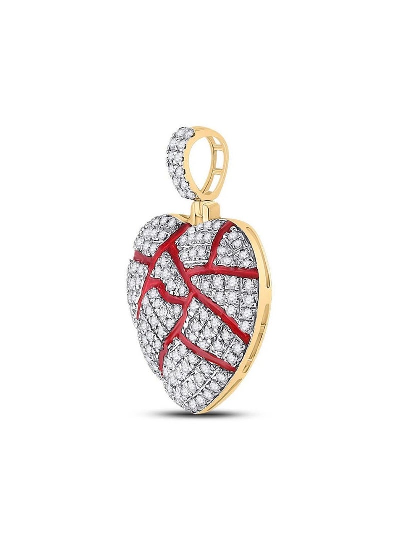 أيه كيه جويلز قلادة من الفضة عيار 925 مطلية بالروديوم والزركون والذهب الأصفر - Image 1